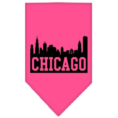 “Chicago Skyline” Cotton Pet Bandana from As You Wish Apparel – City Pride Dog Bandana