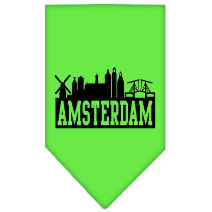 “Amsterdam Skyline” Cotton Pet Bandana from As You Wish Apparel – Dog Fashion Bandana