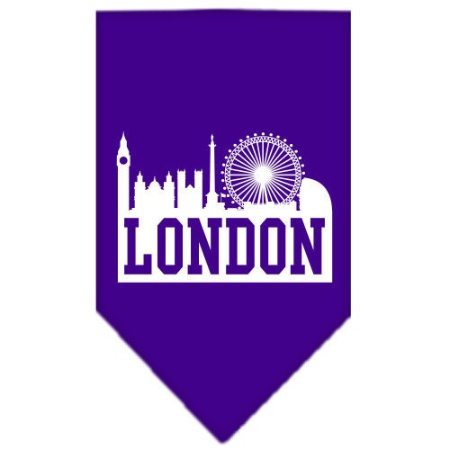 “London Skyline” Cotton Pet Bandana from As You Wish Apparel – City Pride Dog Bandana
