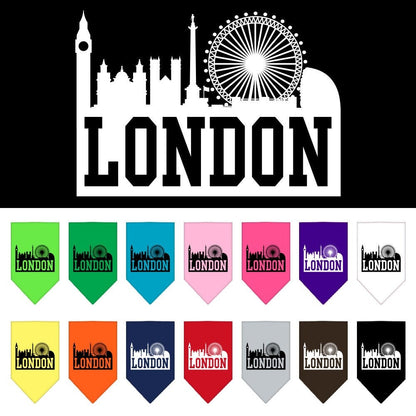 “London Skyline” Cotton Pet Bandana from As You Wish Apparel – City Pride Dog Bandana