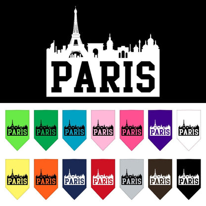 “Paris Skyline” Cotton Pet Bandana from As You Wish Apparel – City Pride Dog Bandana