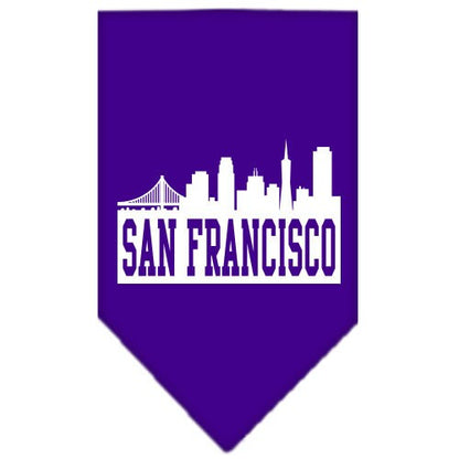“San Francisco Skyline” Cotton Pet Bandana from As You Wish Apparel – City Pride Dog Bandana
