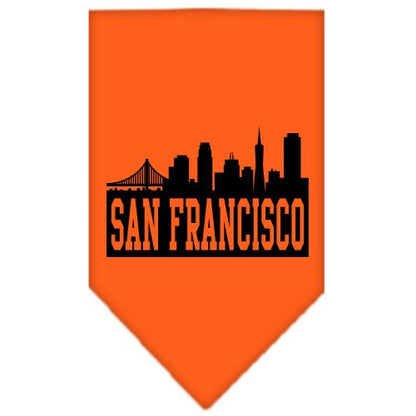 “San Francisco Skyline” Cotton Pet Bandana from As You Wish Apparel – City Pride Dog Bandana