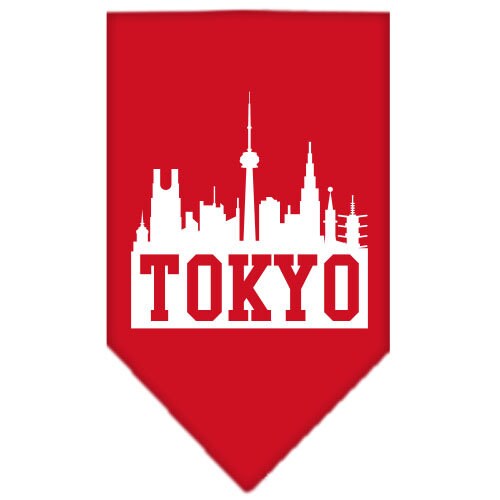 “Tokyo Skyline” Cotton Pet Bandana from As You Wish Apparel – City Pride Dog Bandana