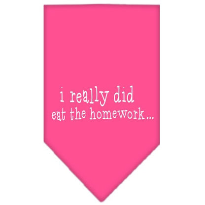 “I Really Did Eat The Homework” Cotton Pet Bandana from As You Wish Apparel – Dog Humor Bandana