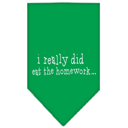 “I Really Did Eat The Homework” Cotton Pet Bandana from As You Wish Apparel – Dog Humor Bandana