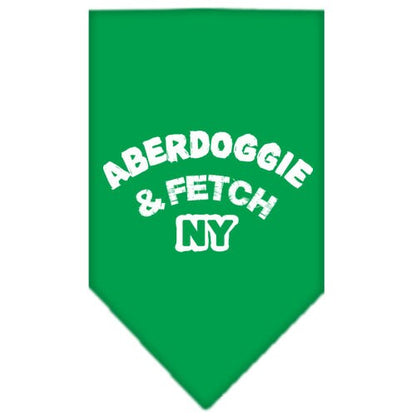 Pet and Dog Bandana Screen Printed, “Aberdoggie & Fetch NY”