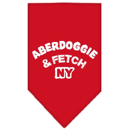 Pet and Dog Bandana Screen Printed, “Aberdoggie & Fetch NY”