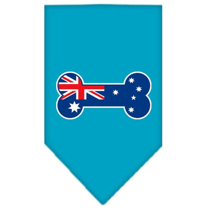 Bone Shaped Australian Flag Cotton Pet Bandana from As You Wish Apparel – Dog Fashion Bandana
