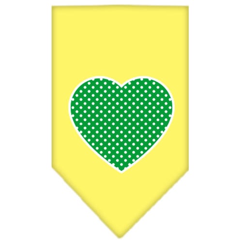 “Green Swiss Dot Heart” Cotton Pet Bandana from As You Wish Apparel – Dog Fashion Bandana