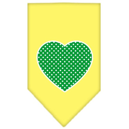“Green Swiss Dot Heart” Cotton Pet Bandana from As You Wish Apparel – Dog Fashion Bandana