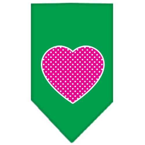 “Pink Swiss Dot Heart” Cotton Pet Bandana from As You Wish Apparel – Dog Fashion Bandana