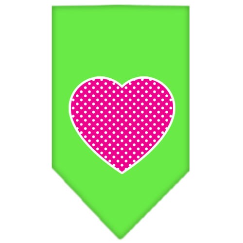 “Pink Swiss Dot Heart” Cotton Pet Bandana from As You Wish Apparel – Dog Fashion Bandana