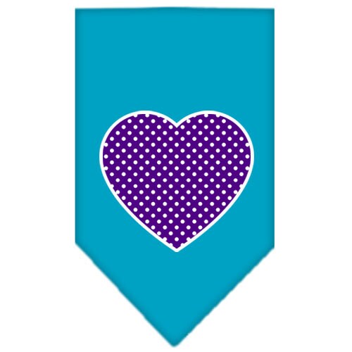 “Purple Swiss Dot Heart” Cotton Pet Bandana from As You Wish Apparel – Dog Fashion Bandana