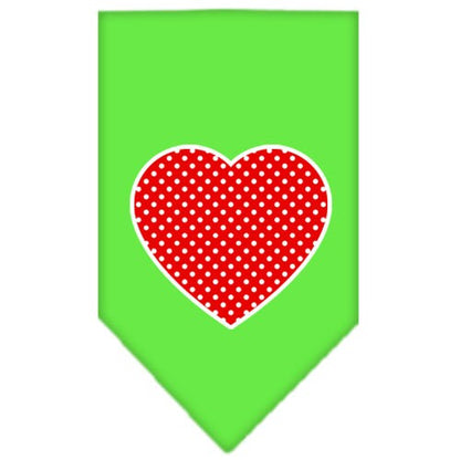 “Red Swiss Dot Heart” Cotton Pet Bandana from As You Wish Apparel – Dog Fashion Bandana
