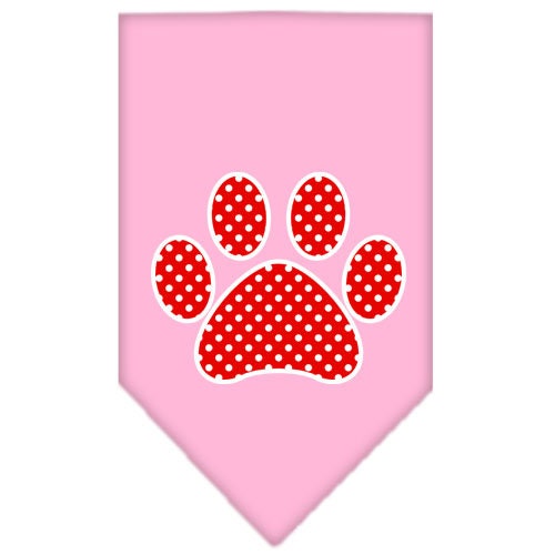 “Red Swiss Dot Paw” Cotton Pet Bandana from As You Wish Apparel – Dog Fashion Bandana
