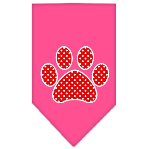 “Red Swiss Dot Paw” Cotton Pet Bandana from As You Wish Apparel – Dog Fashion Bandana
