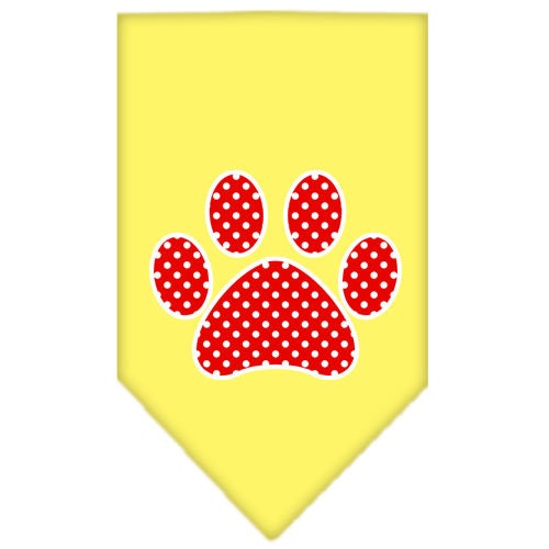 “Red Swiss Dot Paw” Cotton Pet Bandana from As You Wish Apparel – Dog Fashion Bandana