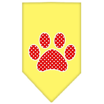 “Red Swiss Dot Paw” Cotton Pet Bandana from As You Wish Apparel – Dog Fashion Bandana
