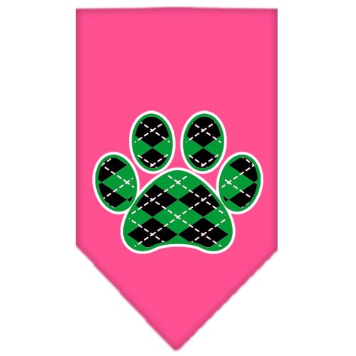 “Green Argyle Paw” Cotton Pet Bandana from As You Wish Apparel – Dog Fashion Bandana