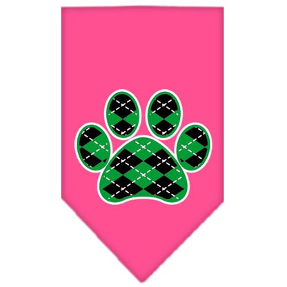 “Green Argyle Paw” Cotton Pet Bandana from As You Wish Apparel – Dog Fashion Bandana