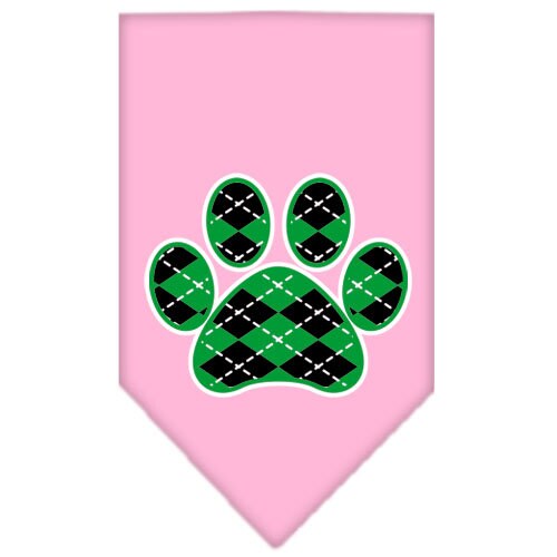 “Green Argyle Paw” Cotton Pet Bandana from As You Wish Apparel – Dog Fashion Bandana