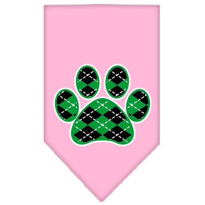 “Green Argyle Paw” Cotton Pet Bandana from As You Wish Apparel – Dog Fashion Bandana