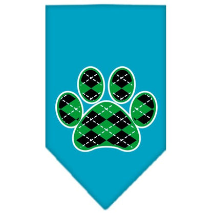 “Green Argyle Paw” Cotton Pet Bandana from As You Wish Apparel – Dog Fashion Bandana