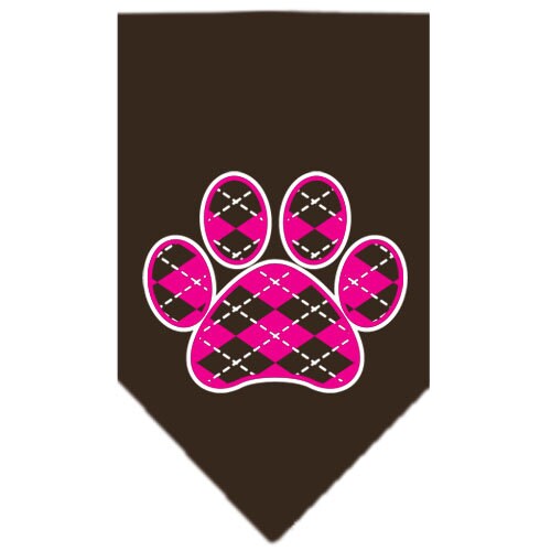 “Pink Argyle Paw” Cotton Pet Bandana from As You Wish Apparel – Dog Fashion Bandana