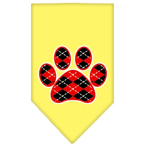 “Red Argyle Paw” Cotton Pet Bandana from As You Wish Apparel – Dog Fashion Bandana
