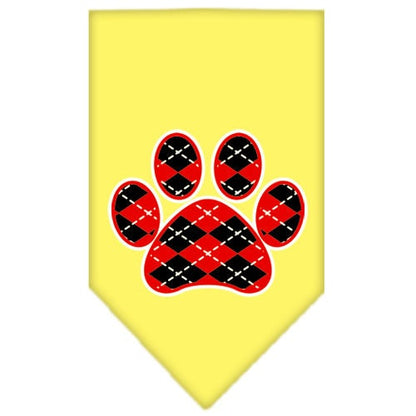 “Red Argyle Paw” Cotton Pet Bandana from As You Wish Apparel – Dog Fashion Bandana