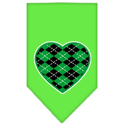 “Green Argyle Heart” Cotton Pet Bandana from As You Wish Apparel – Dog Fashion Bandana