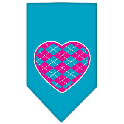 “Pink Argyle Heart” Cotton Pet Bandana from As You Wish Apparel – Dog Fashion Bandana