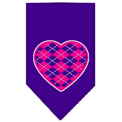 “Pink Argyle Heart” Cotton Pet Bandana from As You Wish Apparel – Dog Fashion Bandana