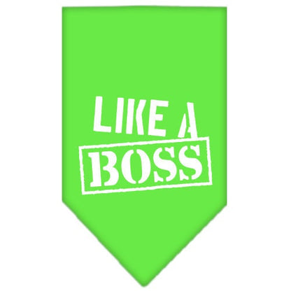“Like A Boss” Cotton Pet Bandana from As You Wish Apparel – Dog Humor Bandana