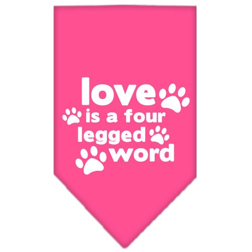 “Love Is A Four Legged Word” Cotton Pet Bandana from As You Wish Apparel – Dog Love Bandana