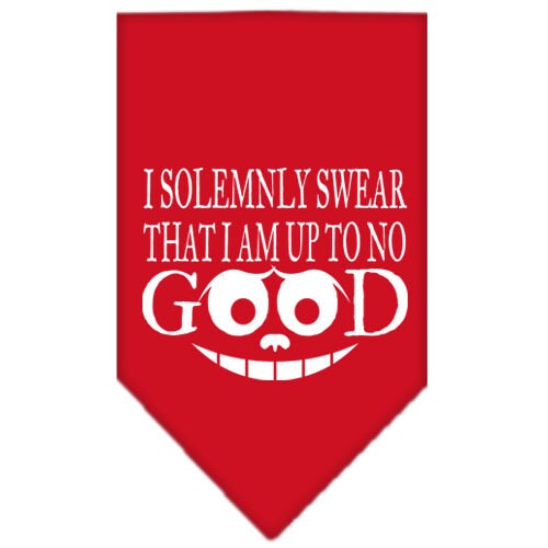 “I Solemnly Swear That I Am Up To No Good” Cotton Pet Bandana from As You Wish Apparel – Dog Humor Bandana