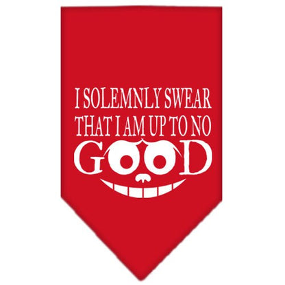 “I Solemnly Swear That I Am Up To No Good” Cotton Pet Bandana from As You Wish Apparel – Dog Humor Bandana