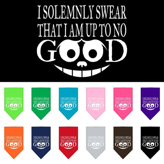 “I Solemnly Swear That I Am Up To No Good” Cotton Pet Bandana from As You Wish Apparel – Dog Humor Bandana