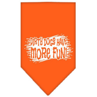 “Dirty Dogs Have More Fun” Cotton Pet Bandana from As You Wish Apparel – Dog Humor Bandana
