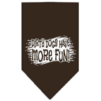 “Dirty Dogs Have More Fun” Cotton Pet Bandana from As You Wish Apparel – Dog Humor Bandana