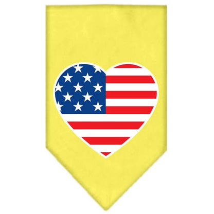 American Flag Heart Screen-Printed Pet Bandana from As You Wish Apparel – Patriotic Dog Bandana
