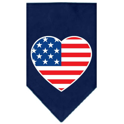 American Flag Heart Screen-Printed Pet Bandana from As You Wish Apparel – Patriotic Dog Bandana