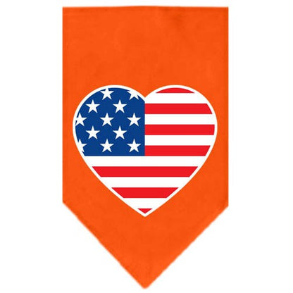 American Flag Heart Screen-Printed Pet Bandana from As You Wish Apparel – Patriotic Dog Bandana