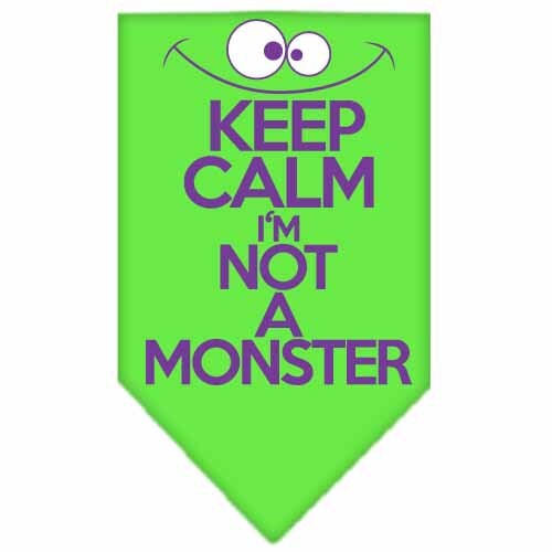 “Keep Calm, I’m Not A Monster” Cotton Pet Bandana from As You Wish Apparel – Dog Humor Bandana
