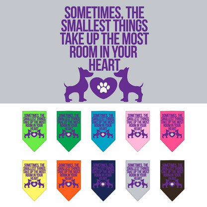 “Sometimes, The Smallest Things Take Up The Most Room In Your Heart” Cotton Pet Bandana from As You Wish Apparel – Dog Love Bandana
