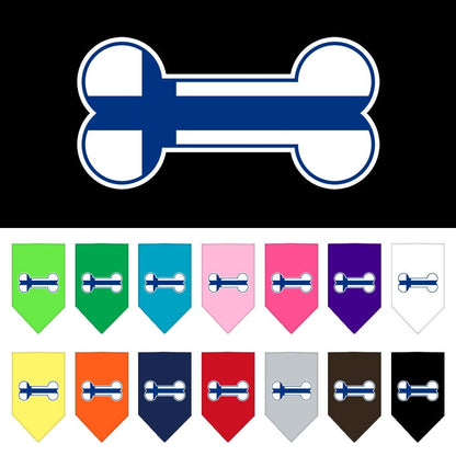 “Bone Flag Finland” Cotton Pet Bandana from As You Wish Apparel – Dog Fashion Bandana