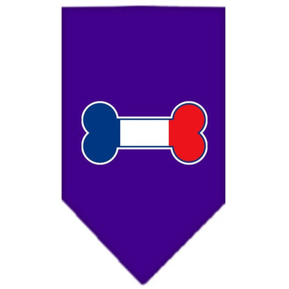 “Bone Shaped France Flag” Cotton Pet Bandana from As You Wish Apparel – French Pride Dog Bandana