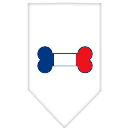 “Bone Shaped France Flag” Cotton Pet Bandana from As You Wish Apparel – French Pride Dog Bandana