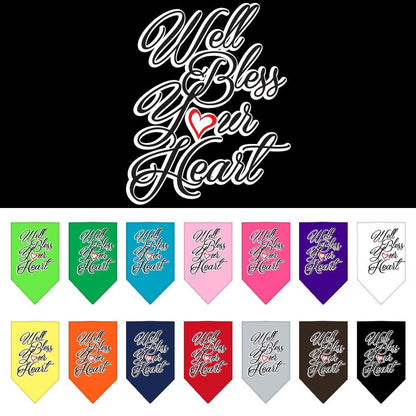 “Well Bless Your Heart” Cotton Pet Bandana from As You Wish Apparel – Southern Charm Dog Bandana
